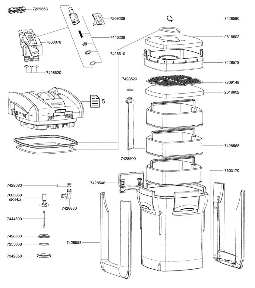 פילטר חיצוני אהיים לאקווריום EHEIM 1200XL Pro 3 – תחזוקת אקווריום | פילטר חיצוני