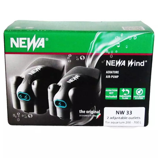 NEWA Wind NW-33 | משאבת אוויר כפולה שקטה לעתודות אוורור באקווריום